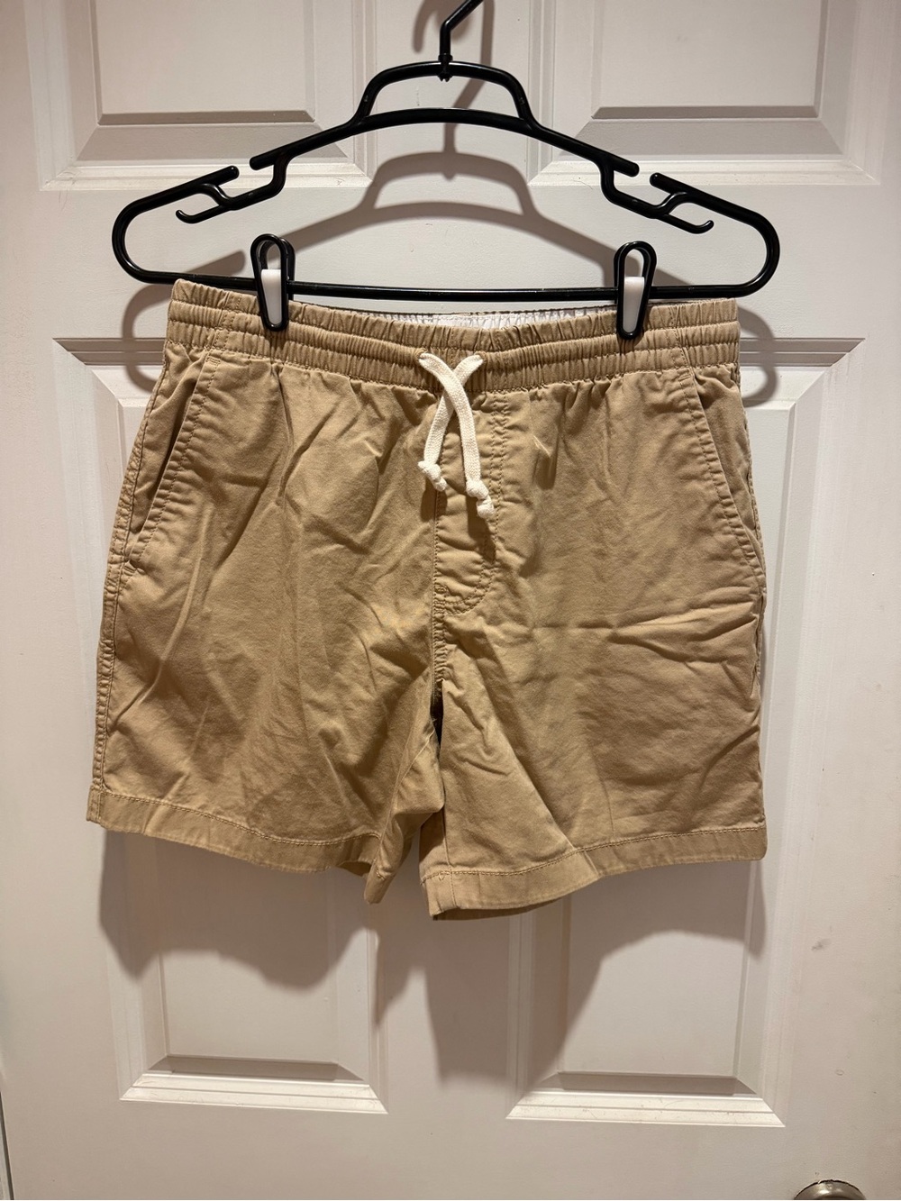 J Crew Men’s Dock Shorts, Drawstring Elastic waistband, Size S, Tan/Khaki